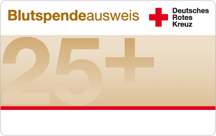 Blutspendeausweis,  25. bis 49. Spende