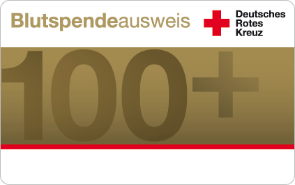 Blutspendeausweis ab der 100. Spende