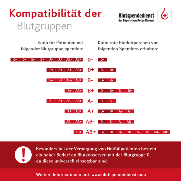 Mutter blutgruppe negativ vater positiv kind Blutgruppen: AB0